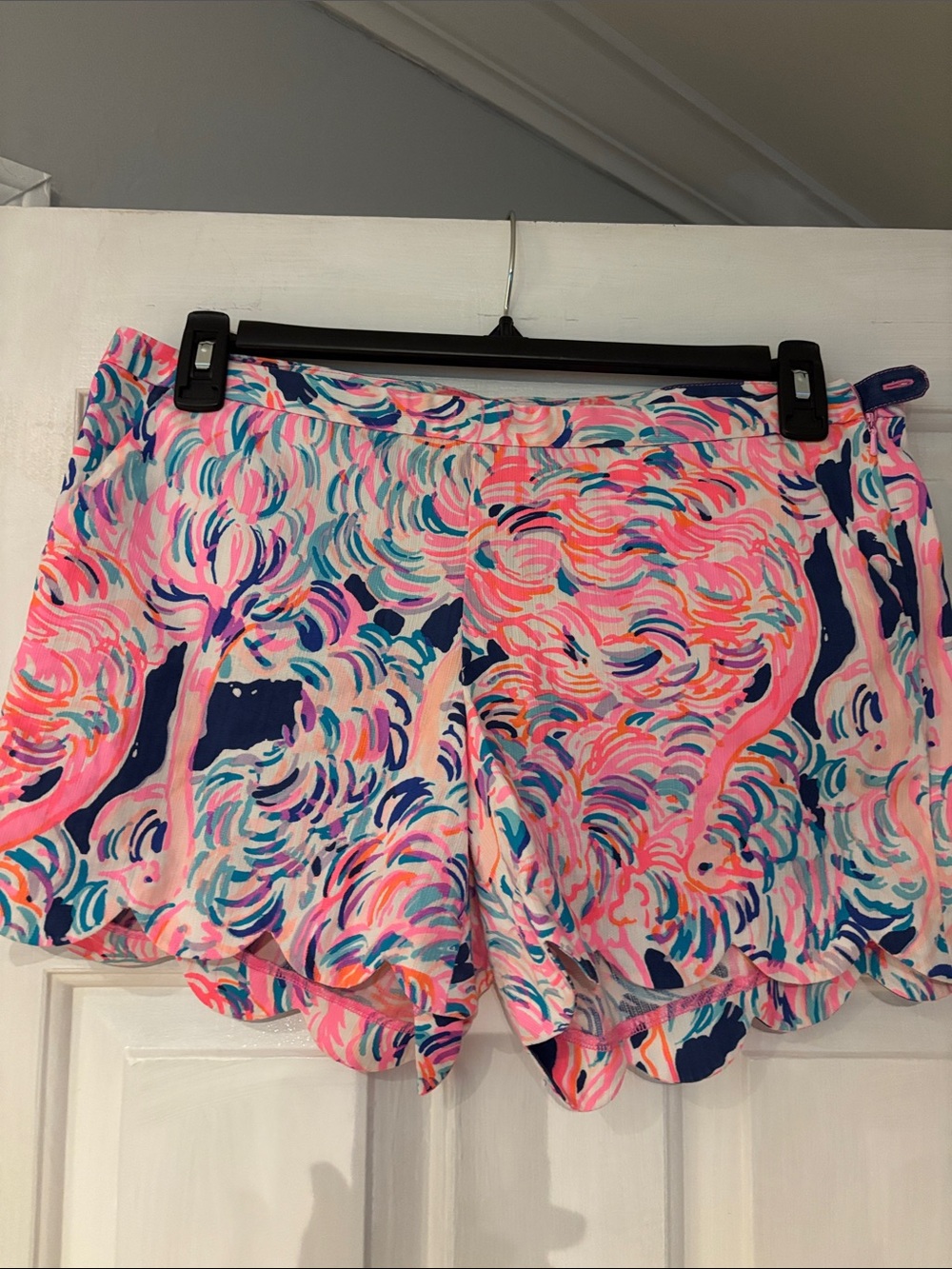 Lily flamingo scalloped shorts